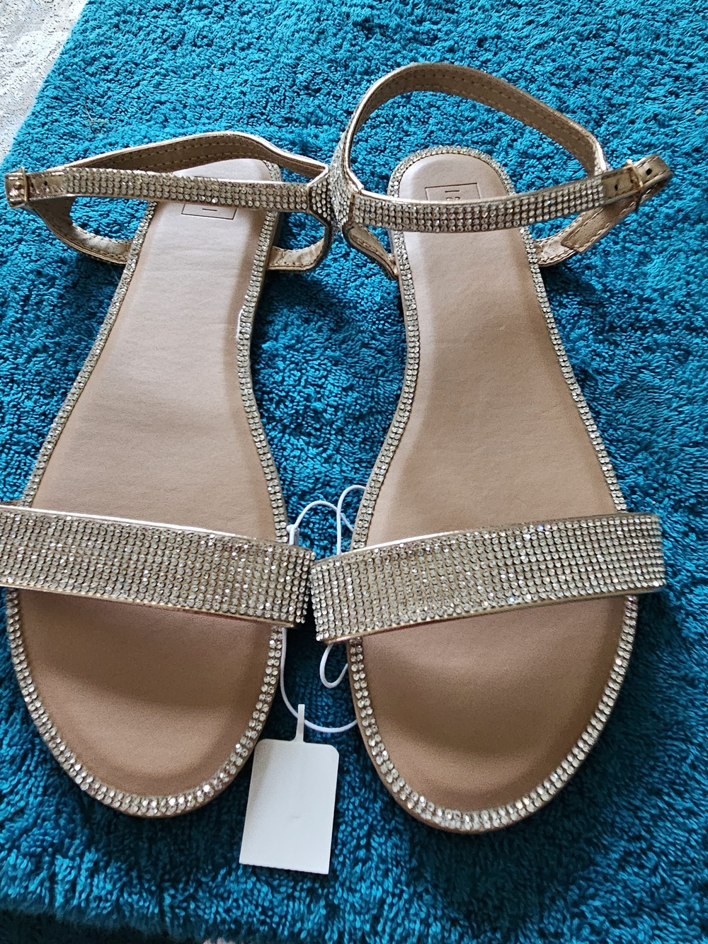 Women’s Silver Rhinestone Ankle-Strap Sandals